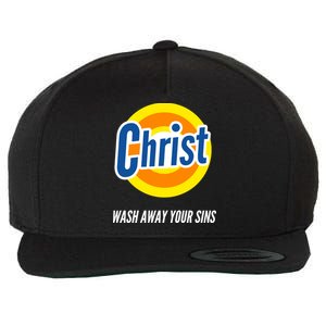 Christ Stain Remover Wash Away Your Sins Wool Snapback Cap