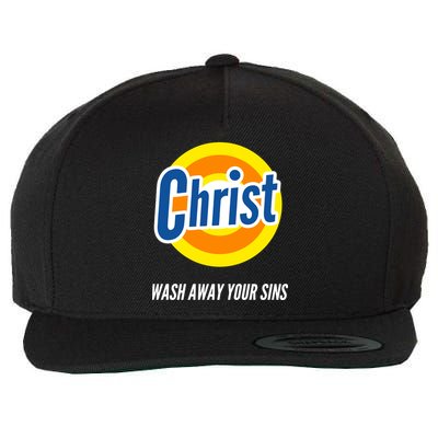 Christ Stain Remover Wash Away Your Sins Wool Snapback Cap