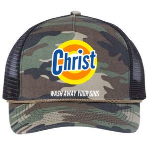 Christ Stain Remover Wash Away Your Sins Retro Rope Trucker Hat Cap