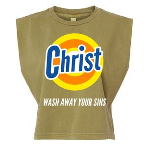 Christ Stain Remover Wash Away Your Sins Garment-Dyed Women's Muscle Tee