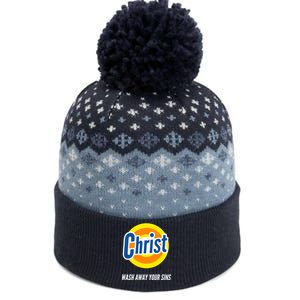 Christ Stain Remover Wash Away Your Sins The Baniff Cuffed Pom Beanie