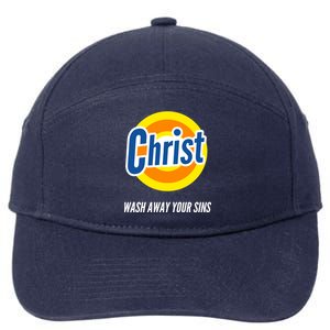 Christ Stain Remover Wash Away Your Sins 7-Panel Snapback Hat