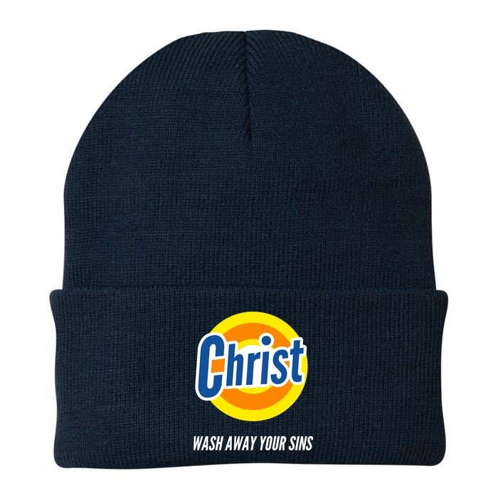 Christ Stain Remover Wash Away Your Sins Knit Cap Winter Beanie