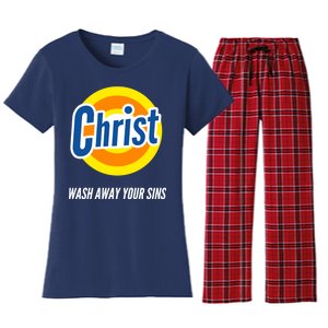 Christ Stain Remover Wash Away Your Sins Women's Flannel Pajama Set