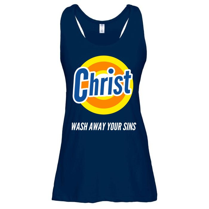 Christ Stain Remover Wash Away Your Sins Ladies Essential Flowy Tank