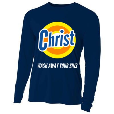 Christ Stain Remover Wash Away Your Sins Cooling Performance Long Sleeve Crew