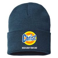 Christ Stain Remover Wash Away Your Sins Sustainable Knit Beanie