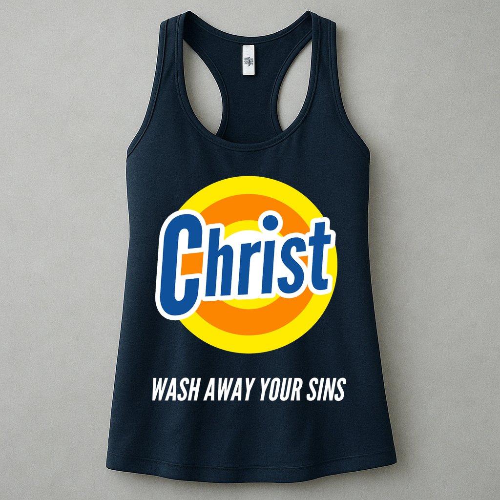 Christ Stain Remover Wash Away Your Sins Womens Tank Top