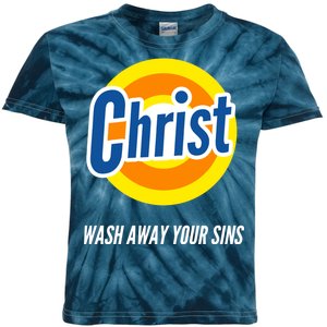 Christ Stain Remover Wash Away Your Sins Kids Tie-Dye T-Shirt