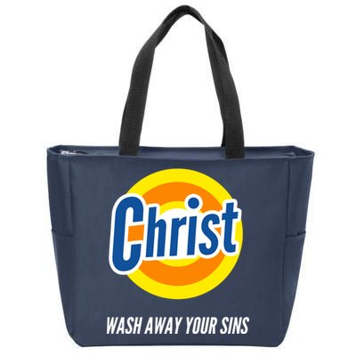 Christ Stain Remover Wash Away Your Sins Zip Tote Bag