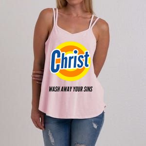 Christ Stain Remover Wash Away Your Sins Women's Strappy Tank