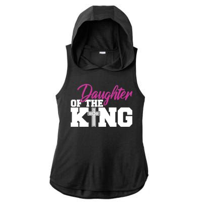 Christian Faith - Daughter Of The King Ladies PosiCharge Tri-Blend Wicking Draft Hoodie Tank