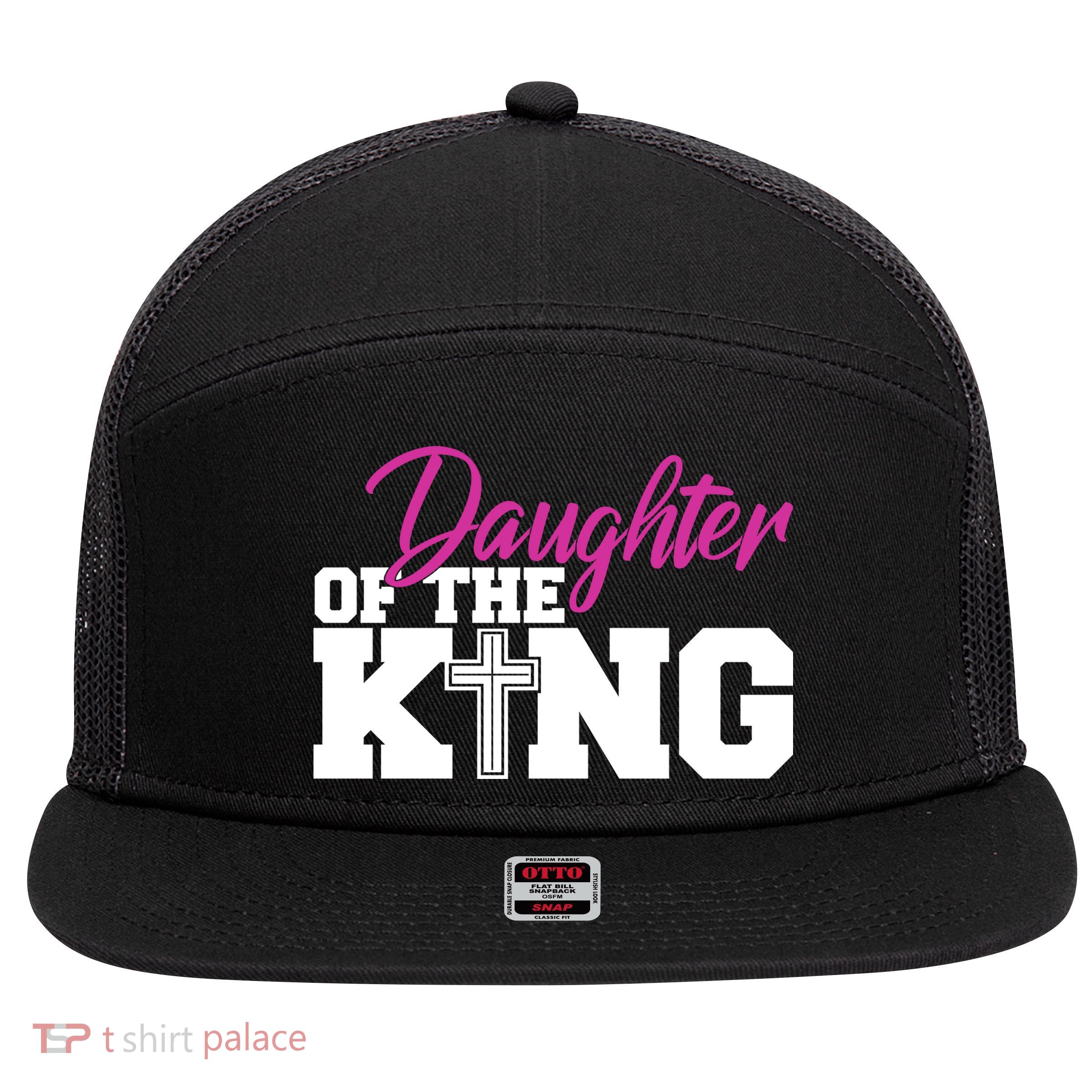 Christian Faith - Daughter Of The King 7 Panel Mesh Trucker Snapback Hat