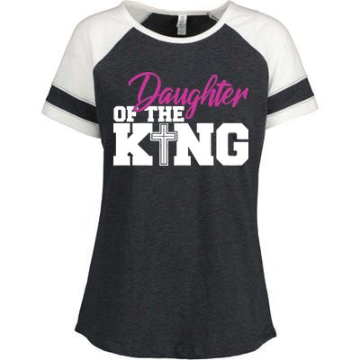 Christian Faith - Daughter Of The King Enza Ladies Jersey Colorblock Tee