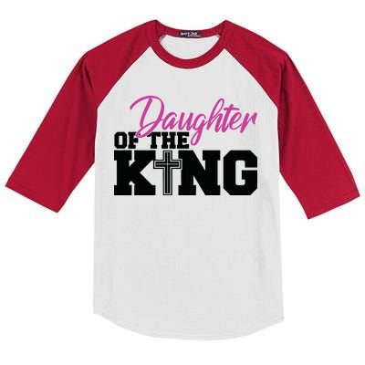 Christian Faith - Daughter Of The King Kids Colorblock Raglan Jersey