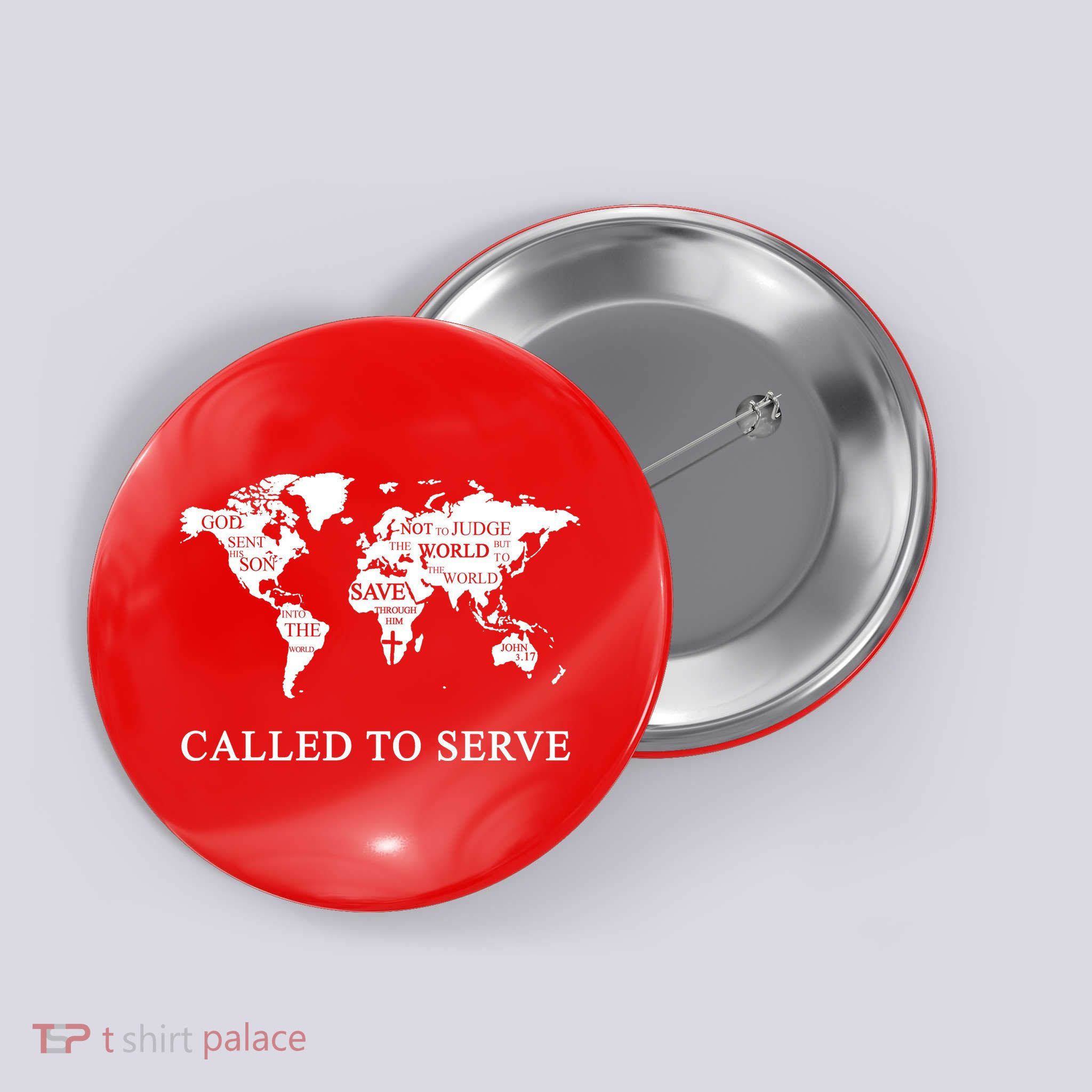 Christian Missionary Called To Serve Button