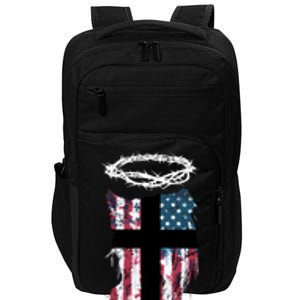 Christian Patriotic USA Flag Impact Tech Backpack