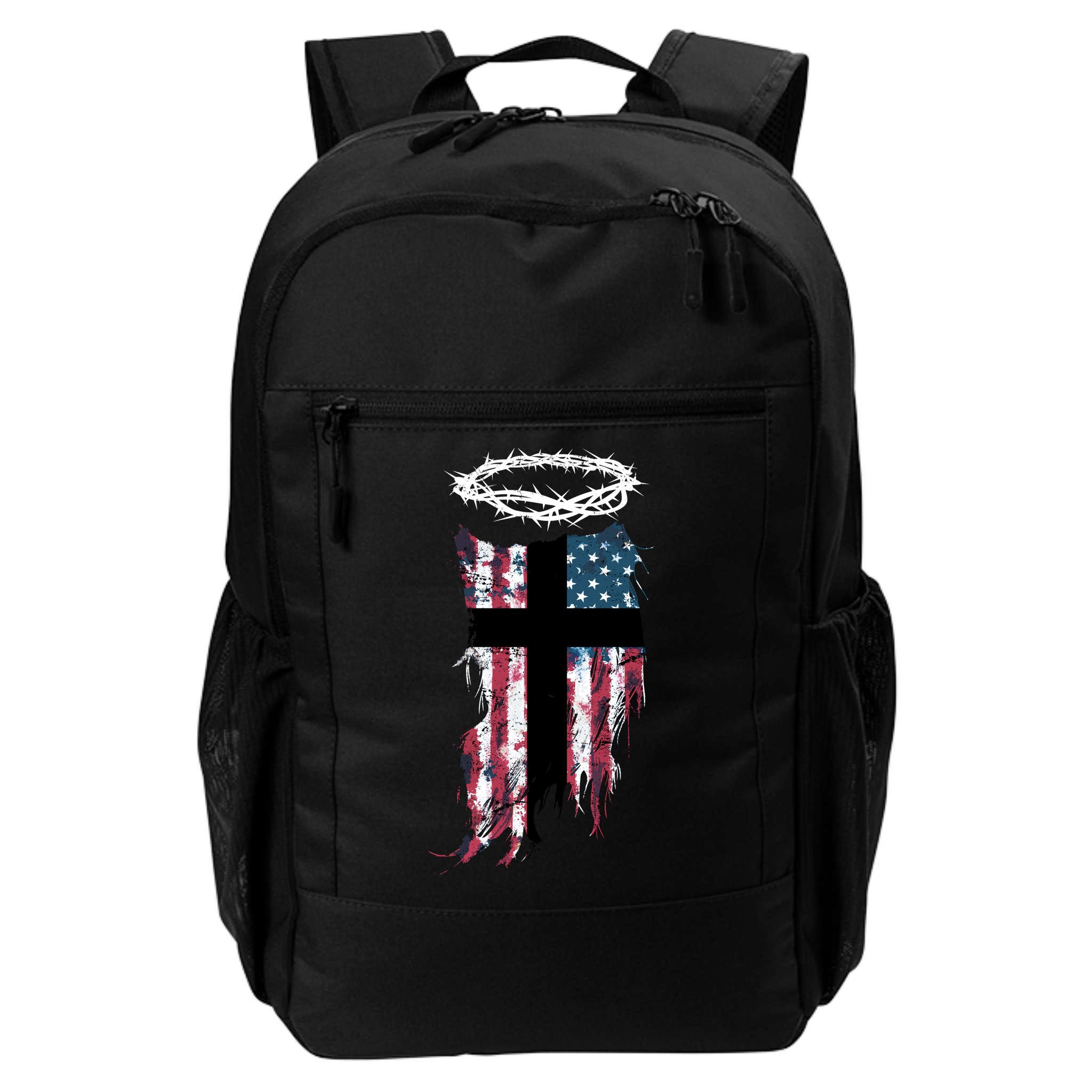 Christian Patriotic USA Flag Backpack
