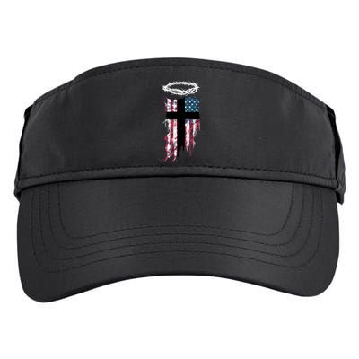 Christian Patriotic USA Flag Adult Drive Performance Visor