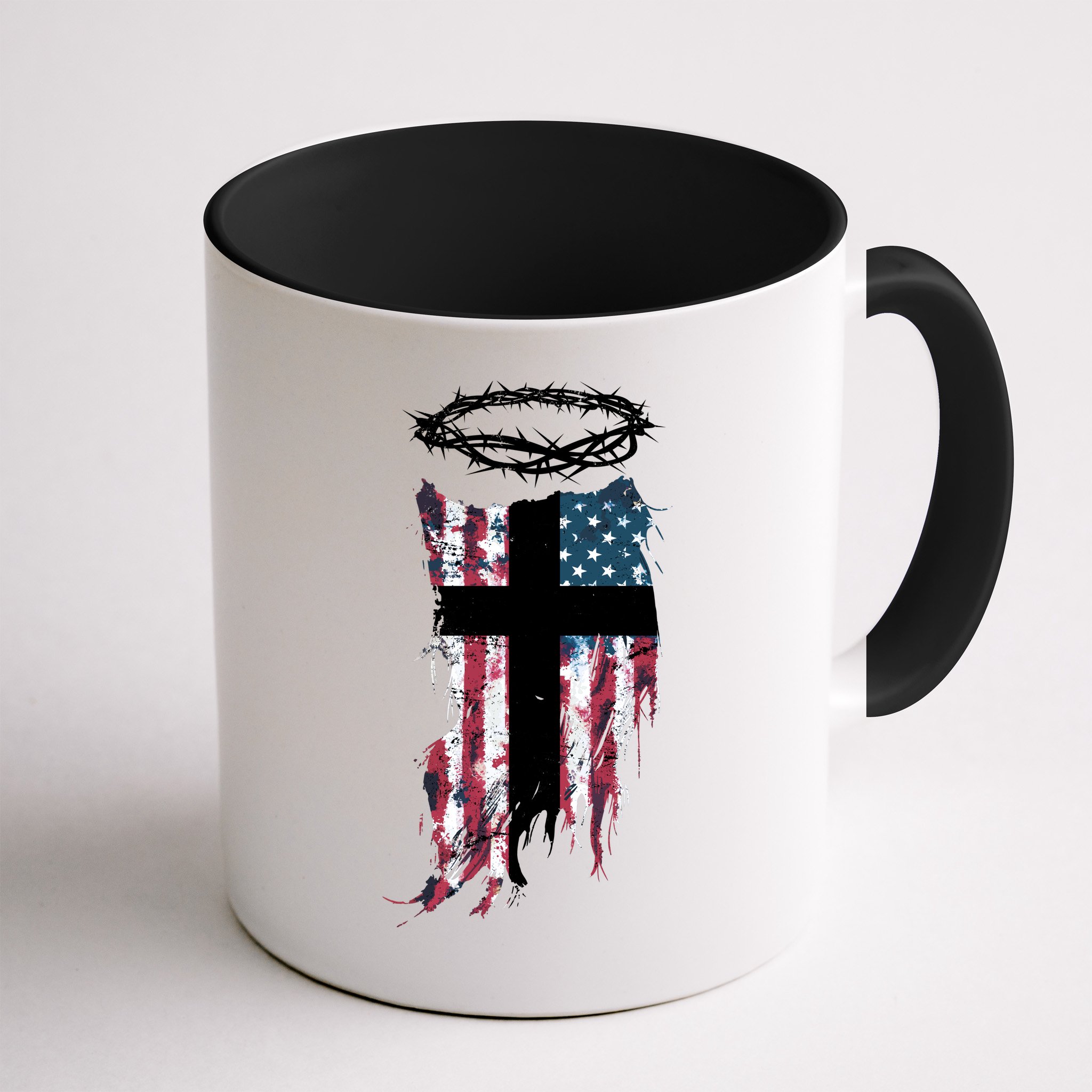 Christian Patriotic USA Flag Mug