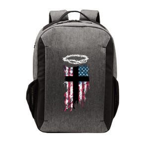 Christian Patriotic USA Flag Vector Backpack