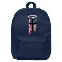 Christian Patriotic USA Flag 16 in Basic Backpack