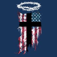 Christian Patriotic USA Flag 16 in Basic Backpack