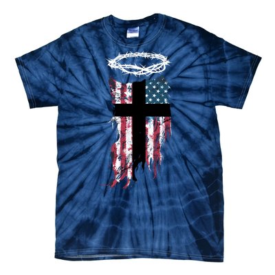 Christian Patriotic USA Flag Tie-Dye T-Shirt