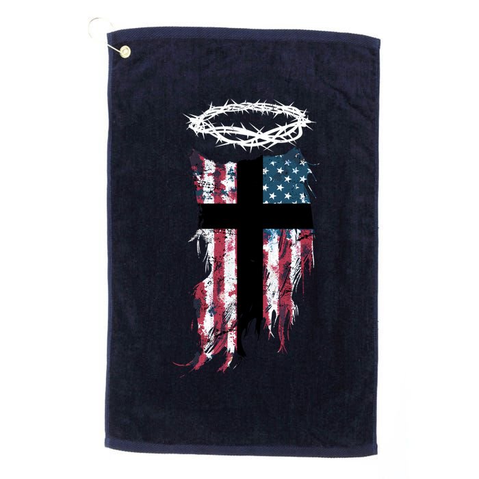 Christian Patriotic USA Flag Golf Towel