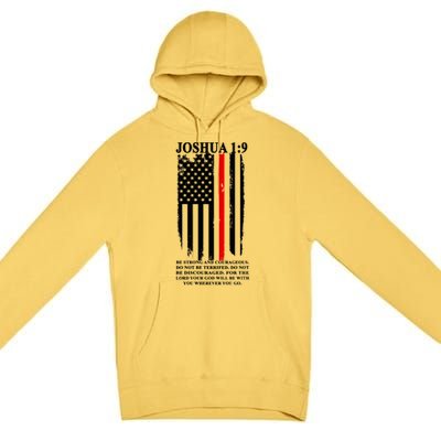 Christian Red Thin Line Premium Pullover Hoodie