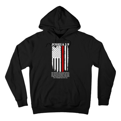 Christian Red Thin Line Hoodie