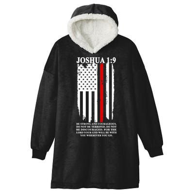 Christian Red Thin Line Hooded Wearable Blanket