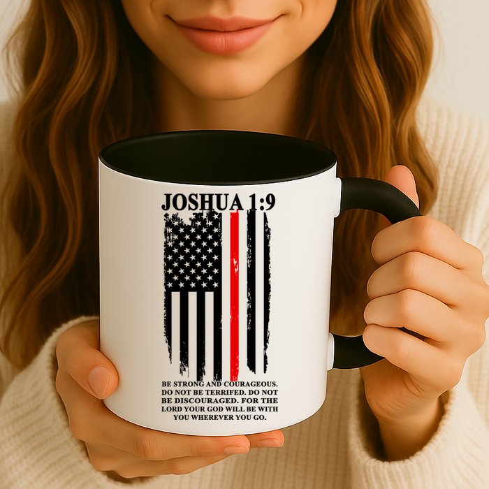 Christian Red Thin Line Mug