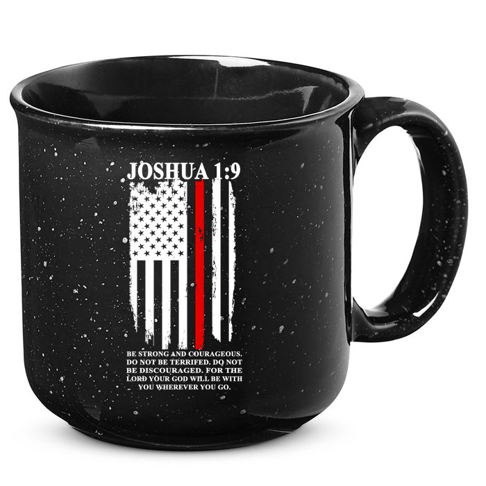 Christian Red Thin Line 15oz Campfire Ceramic Mug