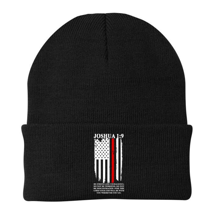 Christian Red Thin Line Beanie