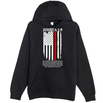 Christian Red Thin Line Premium Pullover Hoodie