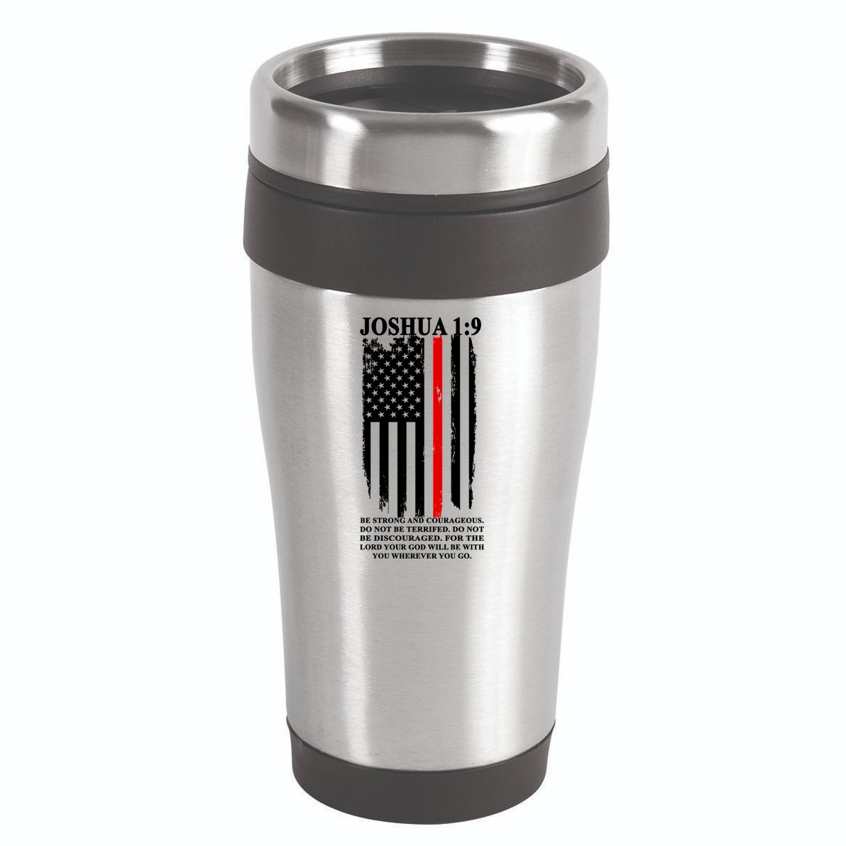Christian Red Thin Line 16oz Travel Tumbler