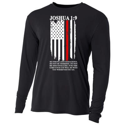 Christian Red Thin Line Cooling Performance Long Sleeve Crew