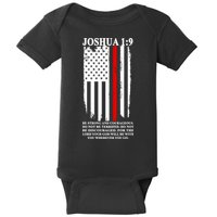 Christian Red Thin Line Baby Bodysuit