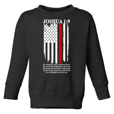 Christian Red Thin Line Toddler Sweatshirt