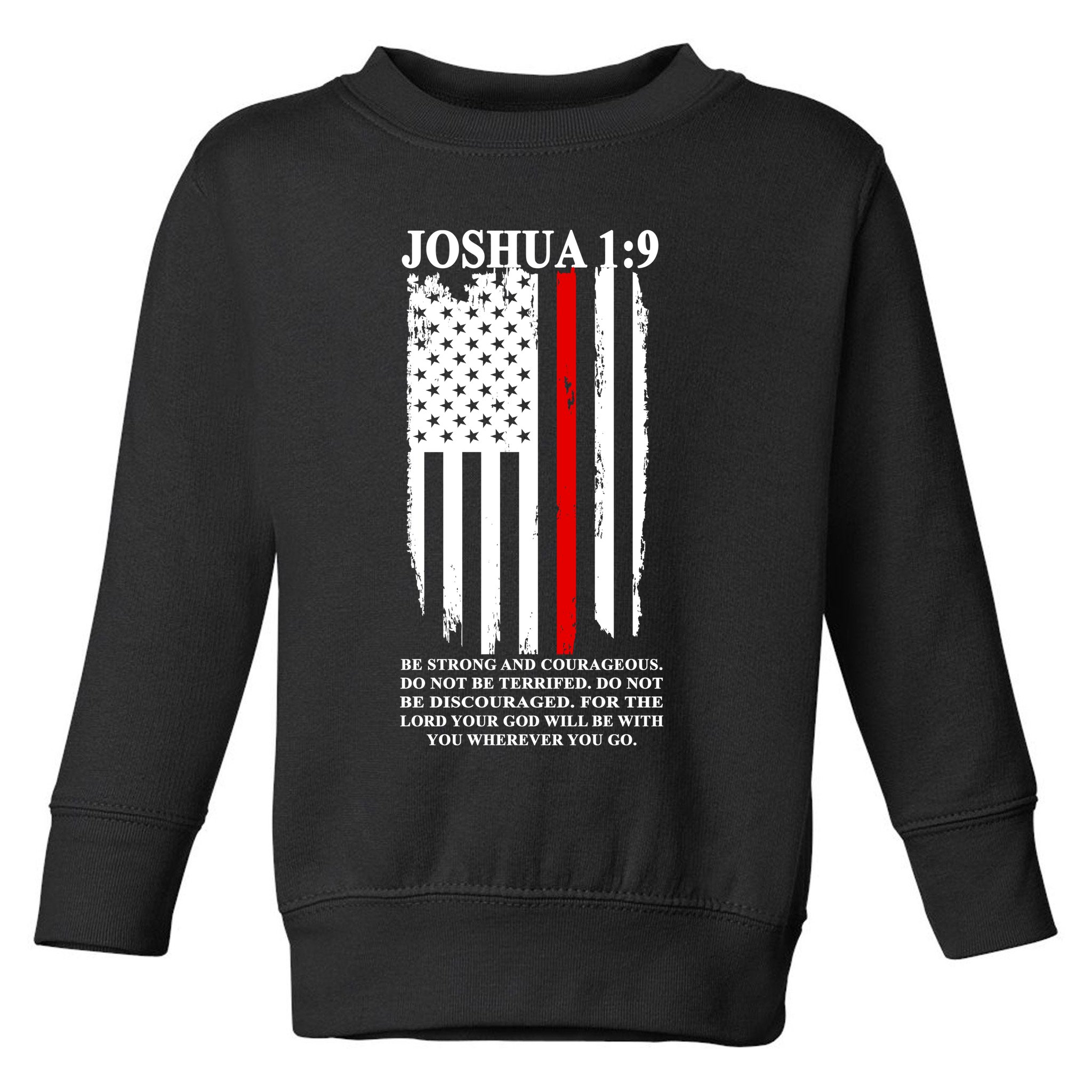 Christian Red Thin Line Toddler Sweatshirt