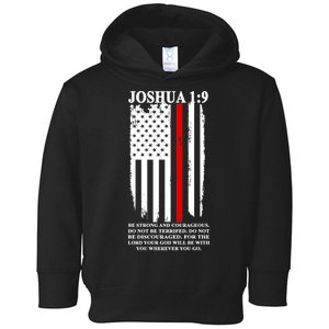 Christian Red Thin Line Toddler Hoodie