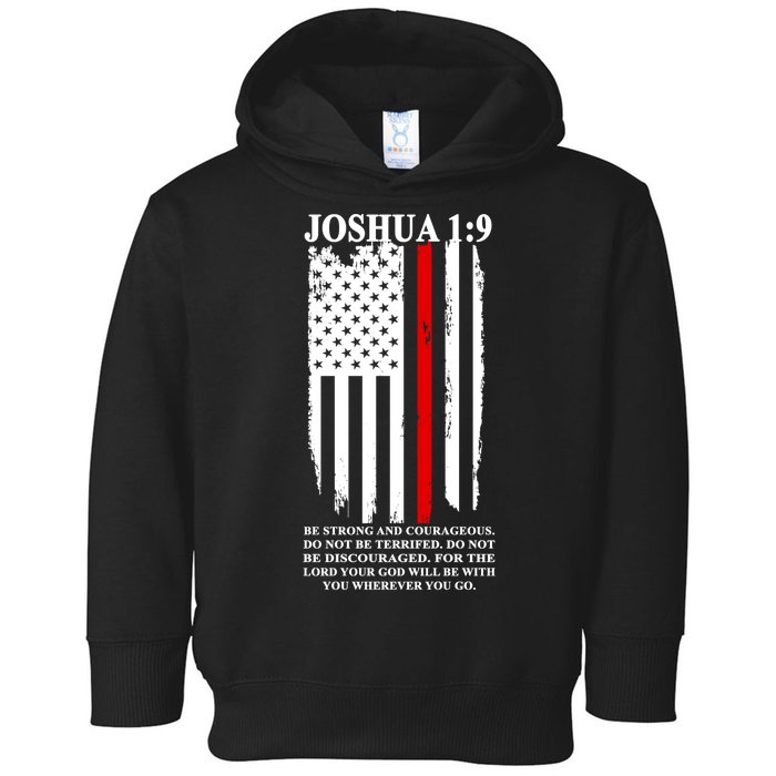 Christian Red Thin Line Toddler Hoodie