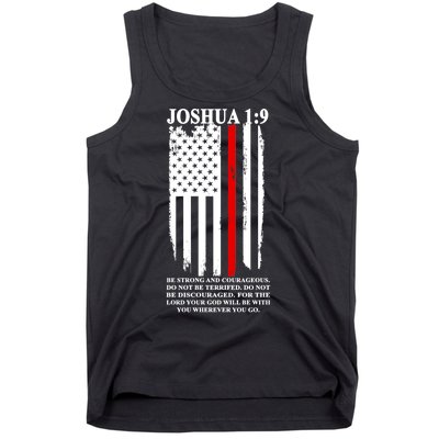 Christian Red Thin Line Tank Top