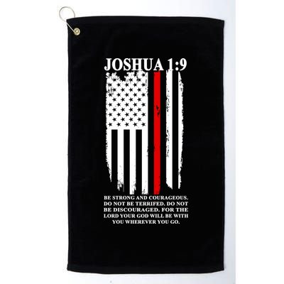 Christian Red Thin Line Golf Towel