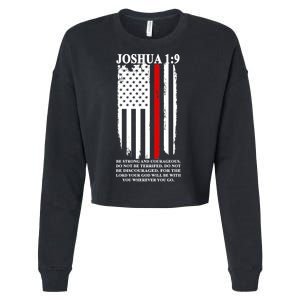 Christian Red Thin Line Cropped Pullover Crew