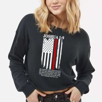 Christian Red Thin Line Cropped Pullover Crew