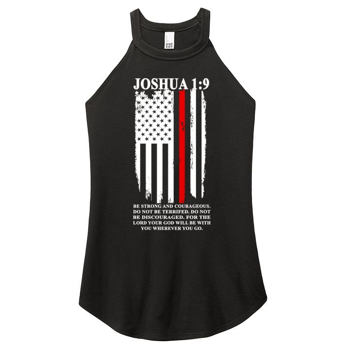 Christian Red Thin Line Women's Perfect Tri Rocker Tank