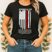 Christian Red Thin Line Womens T-Shirt