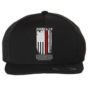 Christian Red Thin Line Wool Snapback Cap